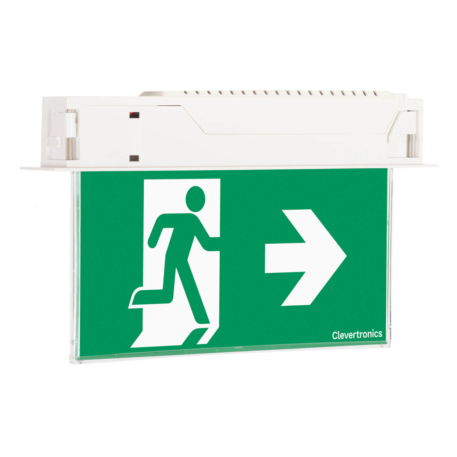 clevertronics emergency lighting exit light uk ultrablade recessed